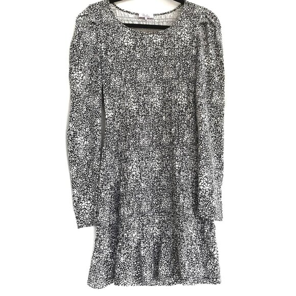 Parker Dresses & Skirts - Parker Small Black White Abstract Smocking Cotton Blend Long Sleeve Dress